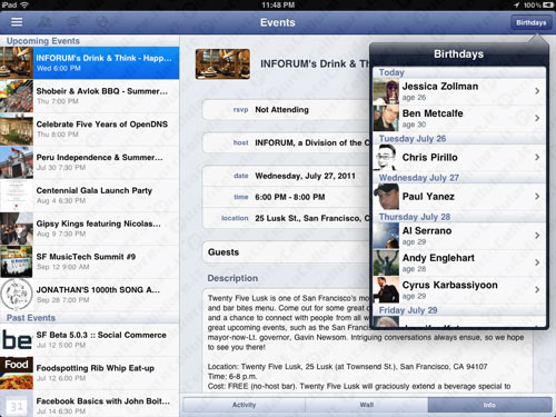 Facebook per iPad