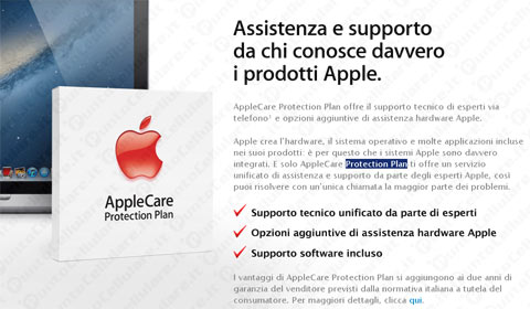 Apple si adegua alla normativa italiana sulla garanzia di due anni