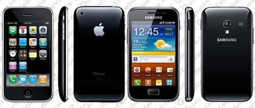 Samsung Galaxy Ace Plus e Apple iPhone 3